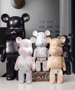 Mẫu gấu bearbrick mạ điện sơn thường