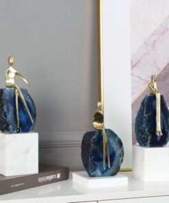 Bộ 3 tượng trừu tượng trang trí kệ tivi phòng khách