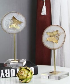 Cặp đá mã não trang trí nối vào phòng khách đẹp