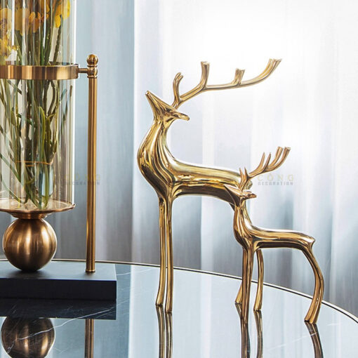 cap huou bang dong (3) Cặp hươu bằng đồng