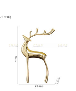 Cặp hươu bằng đồng