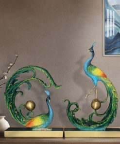 Cặp chim công bằng đồng