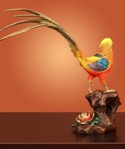 Tượng chim trĩ bằng đồng