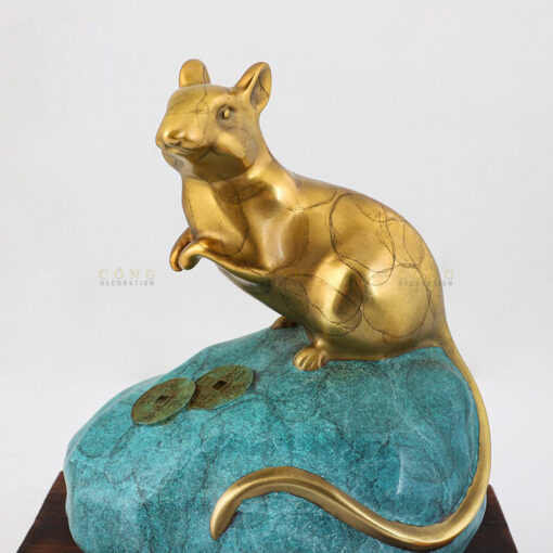 chuot vang tui tien 3 Chuột tiền vàng bằng đồng