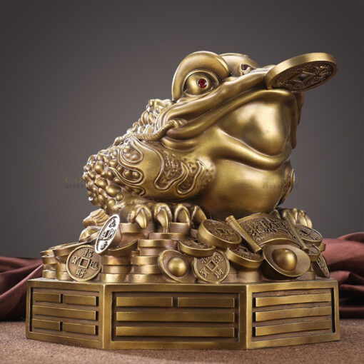 coc 3 chan Cóc thiềm thừ 3 chân bằng đồng