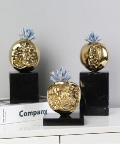 Bộ 3 quả lựu trang trí bàn làm việc hoặc kệ tivi phòng khách