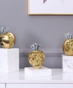 Bộ 3 quả lựu trang trí bàn làm việc hoặc kệ tivi phòng khách