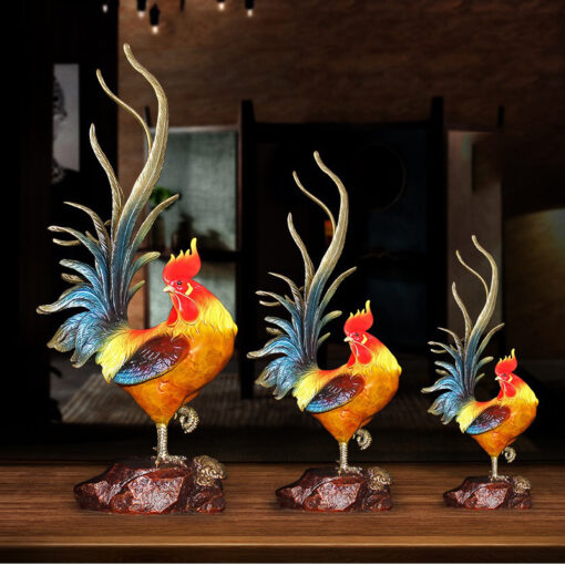 ga trong phong thuy 9 Tượng gà trống phong thủy để bàn
