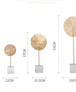 Mô hình lá sen trang trí kệ tivi phòng khách