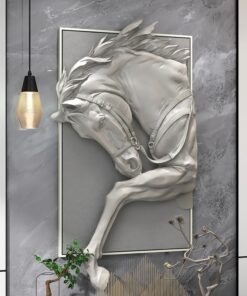 Tranh ngựa dọc phù điêu 3d sáng tạo hot nhất 2021