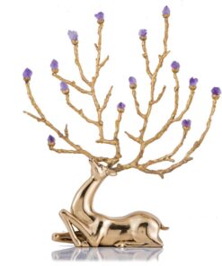 Tượng hươu phong thủy gắn đá