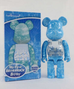 Mô hình gấu bearbrick 400% gợn sóng cao 28cm