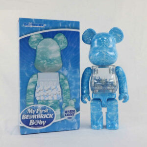 Mô hình gấu bearbrick 400% gợn sóng cao 28cm