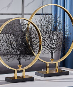 Mô hình cây tài lộc trang trí kệ phòng khách