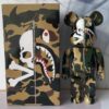 Mô hình gấu bearbrick 400% cao 28cm hàm cá mập
