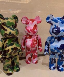 Mô hình gấu bearbrick bape nguy trang cao 28cm