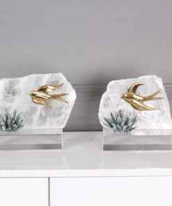 Đồ trang trí kệ tivi chim én mùa xuân