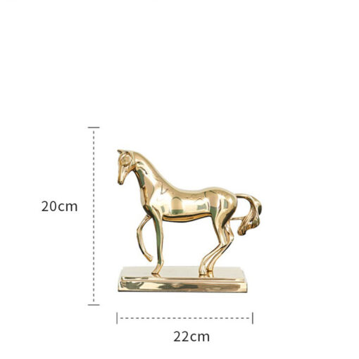 ngua hi dong trang tri ke tivi Ngựa hí bằng đồng trang trí kệ tivi phòng khách