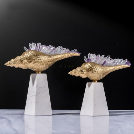 oc bien bang dong (1) Ốc biển gắn đá thạch anh cao cấp