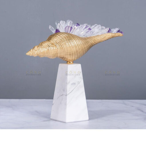 oc bien bang dong (5) Ốc biển gắn đá thạch anh cao cấp