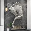 Phù điêu 3D đầu ngựa trang trí văn phòng