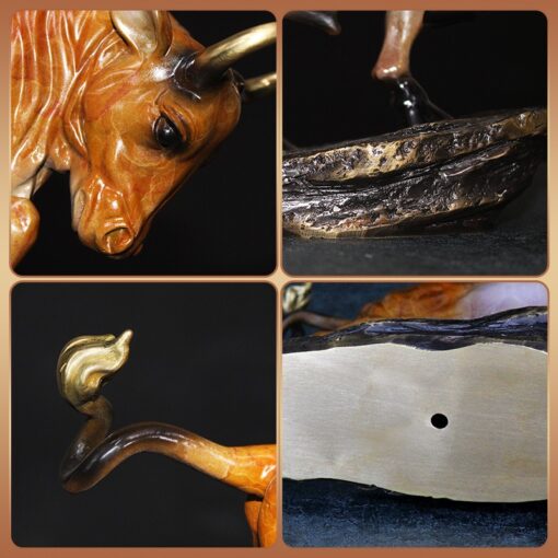 thiet ke tuong bo tai chinh dep Tượng bò tót quà tặng sếp sang trọng năm 2021