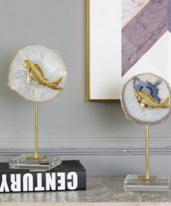 Cặp đá mã não trang trí nối vào phòng khách đẹp