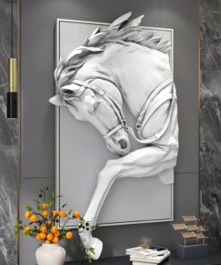 Tranh ngựa dọc phù điêu 3d sáng tạo hot nhất 2021