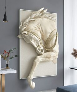 Tranh ngựa dọc phù điêu 3d sáng tạo hot nhất 2021
