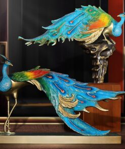 Tượng chim khổng tước bằng đồng