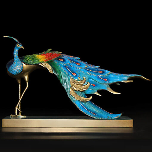 tuong chim khong tuoc 4 Tượng chim khổng tước bằng đồng