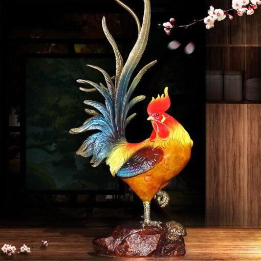 tuong ga trong bang dong Tượng gà trống phong thủy