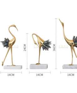 Mô hình chim hạc trang trí kệ tivi phòng khách