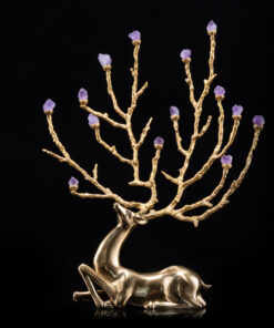 Tượng hươu phong thủy gắn đá