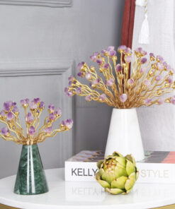 Decor bình hoa đá thạch anh