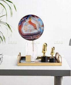 Đá cẩm thạch trang trí kết hợp bình cắm hoa hiện đại