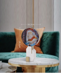 Đá cẩm thạch trang trí kết hợp bình cắm hoa hiện đại