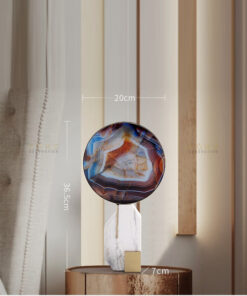 Đá cẩm thạch trang trí kết hợp bình cắm hoa hiện đại