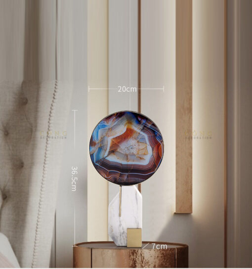 da cam thach trang tri 4 Đá cẩm thạch trang trí kết hợp bình cắm hoa hiện đại