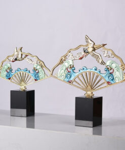 Quạt họa tiết chim hạc