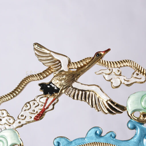 decor phong cach hien dai chim hac Quạt họa tiết chim hạc