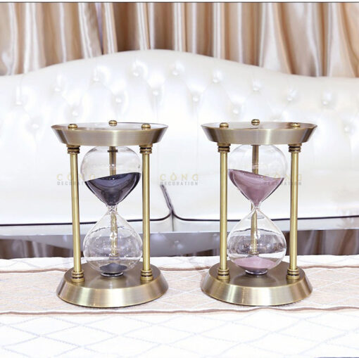 dong ho cat trang tri 6 Đồng hồ cát 3 trụ