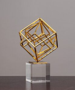 Tượng Khối Lập Phương Hoàng Kim Tinh Tế