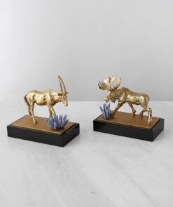 Con hươu sừng tấm trang trí kệ tủ