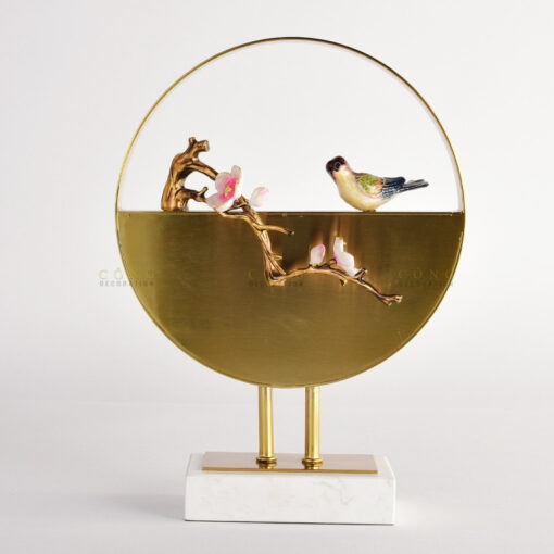 mo hinh do trang tri nghe thuat chim vang anh dep Chim vàng anh đậu cành đào