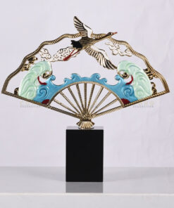 Quạt họa tiết chim hạc