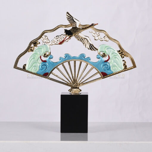 mo hinh quat chim hac Quạt họa tiết chim hạc