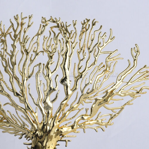 mo hinh trang tri cay kim loai vang Cây san hô kim loại