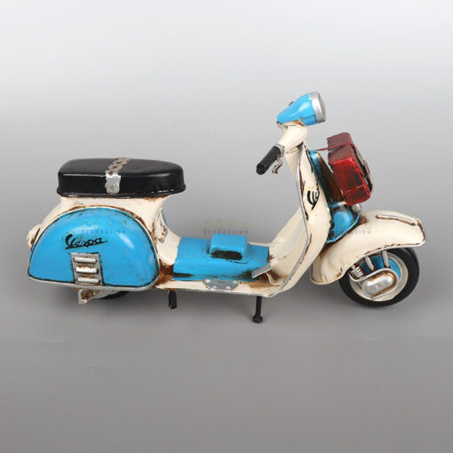 mo hinh xe vespa co mau xanh CD2 Mô hình vespa cổ màu xanh