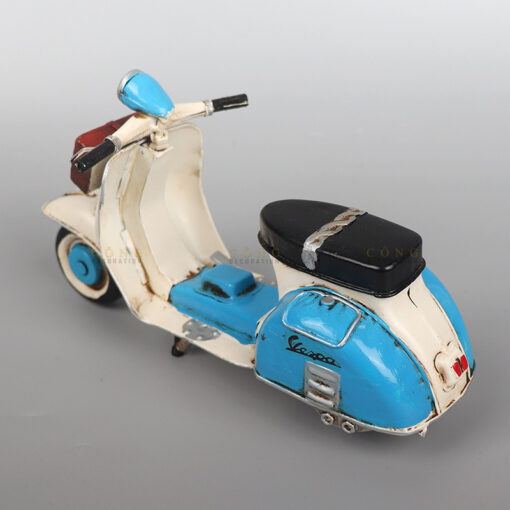 mo hinh xe vespa co mau xanh CD3 Mô hình vespa cổ màu xanh